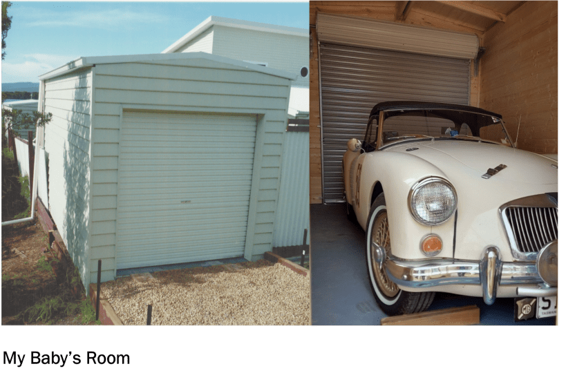 customised to accommodate this 'baby' MGB